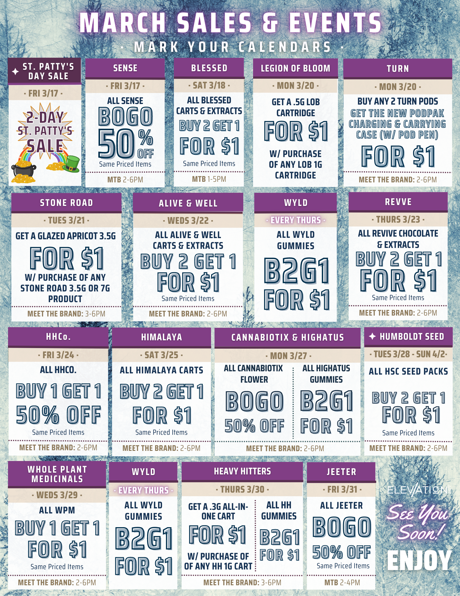 Mar Events Calendar Pt. 2